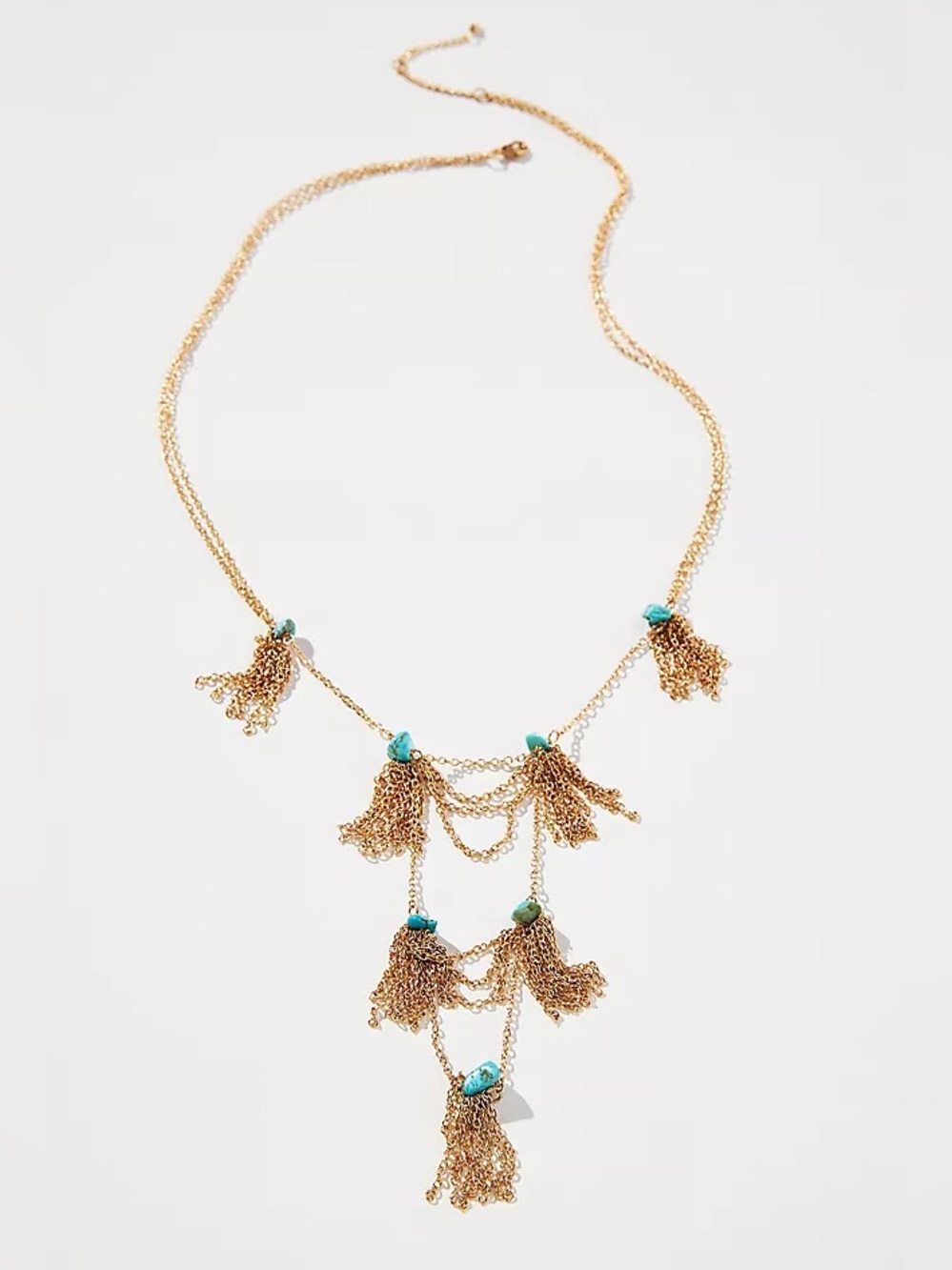 NEW Anthropologie Netted Tassel Necklace